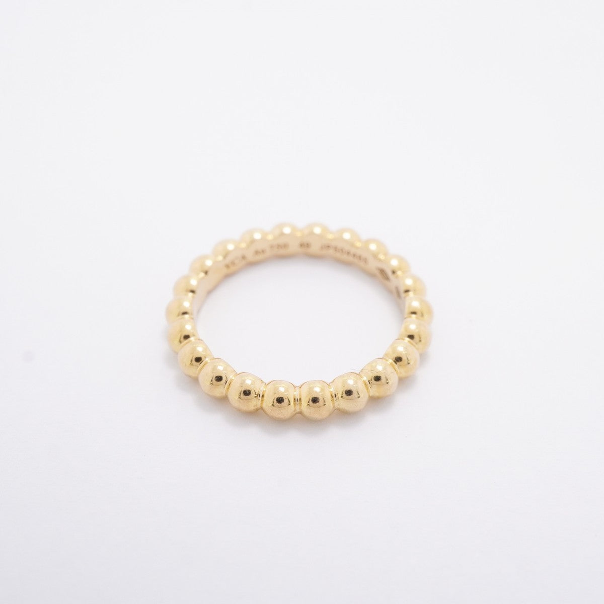 【6jfb0730】ヴァンクリーフ＆アーペル リング ペルレ ミディアム K18YG イエローゴールド ＃49【中古】レディース