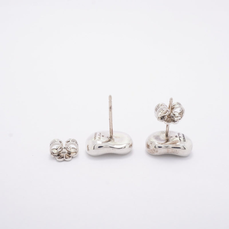 【6jfb0739-k】ティファニー ピアス ビーン シルバー925【中古】レディース