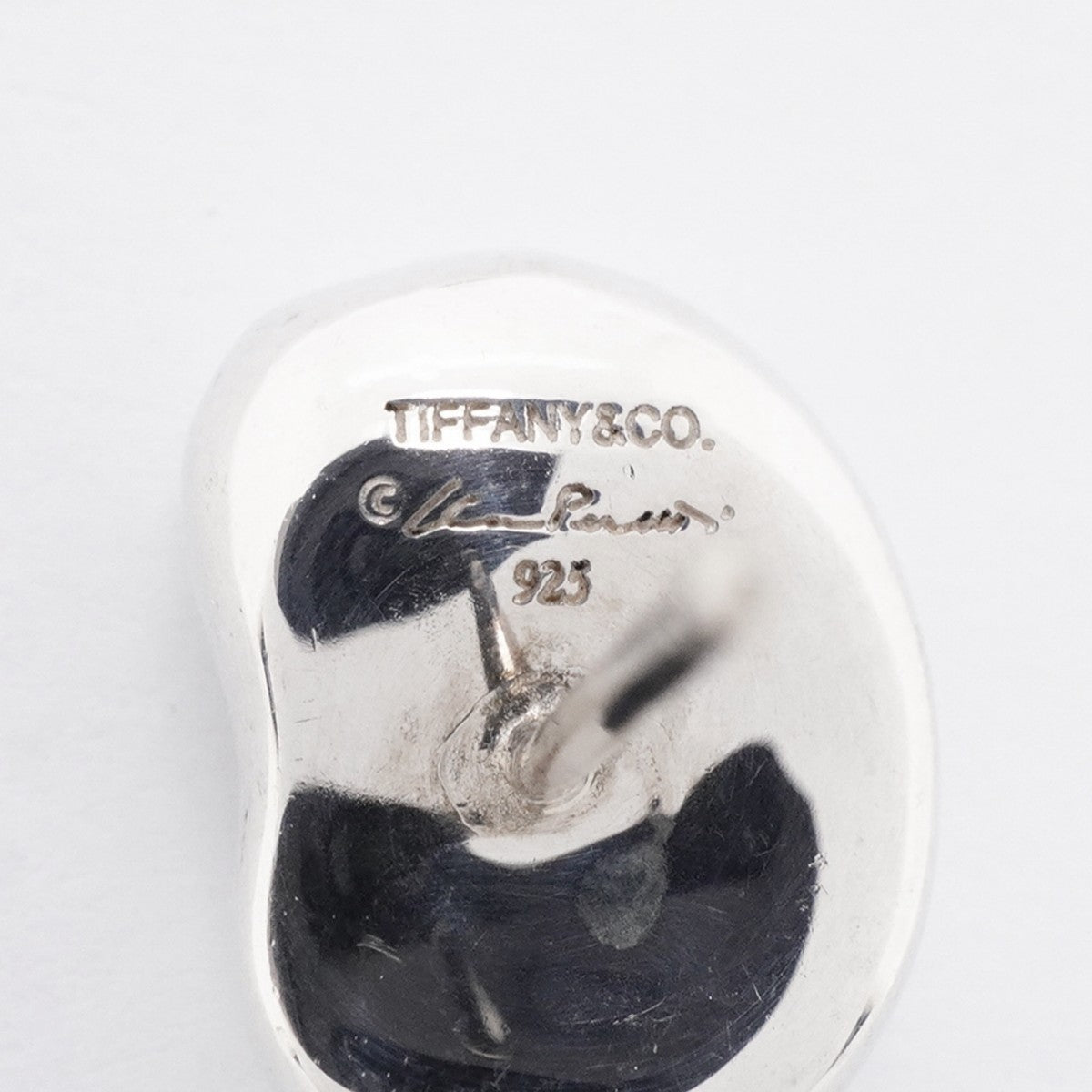 【6jfb0739-k】ティファニー ピアス ビーン シルバー925【中古】レディース
