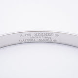 【6jfb0750】エルメス バングル コリエドシアンPM K18WG ホワイトゴールド ダイヤモンド【中古】レディース