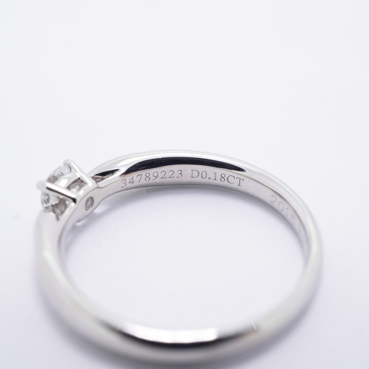 【6jfb0752】ティファニー リング ハーモニー 1PD Pt950 プラチナ ダイヤモンド 0.18ct 7.5号【中古】レディース