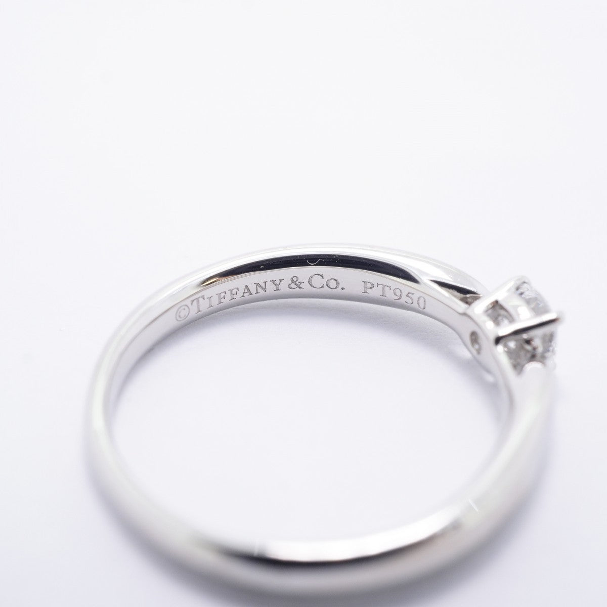 【6jfb0752】ティファニー リング ハーモニー 1PD Pt950 プラチナ ダイヤモンド 0.18ct 7.5号【中古】レディース