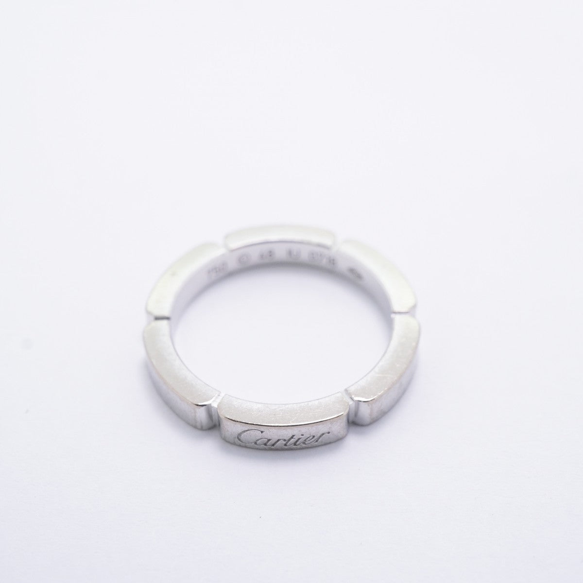 【6jfb0754】カルティエ リング マイヨンパンテール K18WG ホワイトゴールド ＃48【中古】レディース