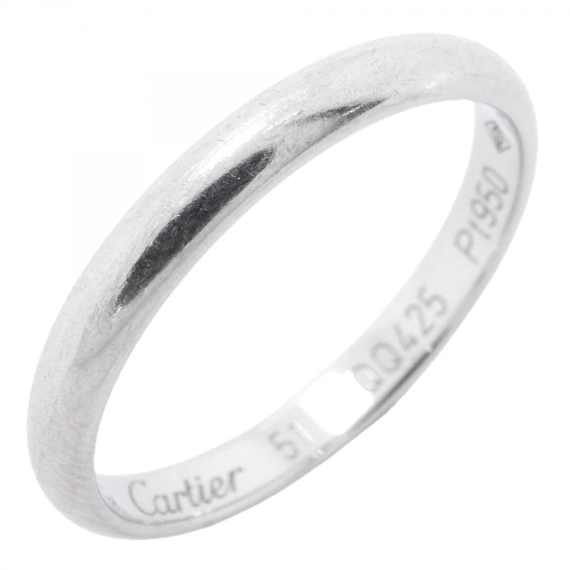 【6jfb0756】カルティエ リング クラシック Pt950 プラチナ ＃51【中古】レディース