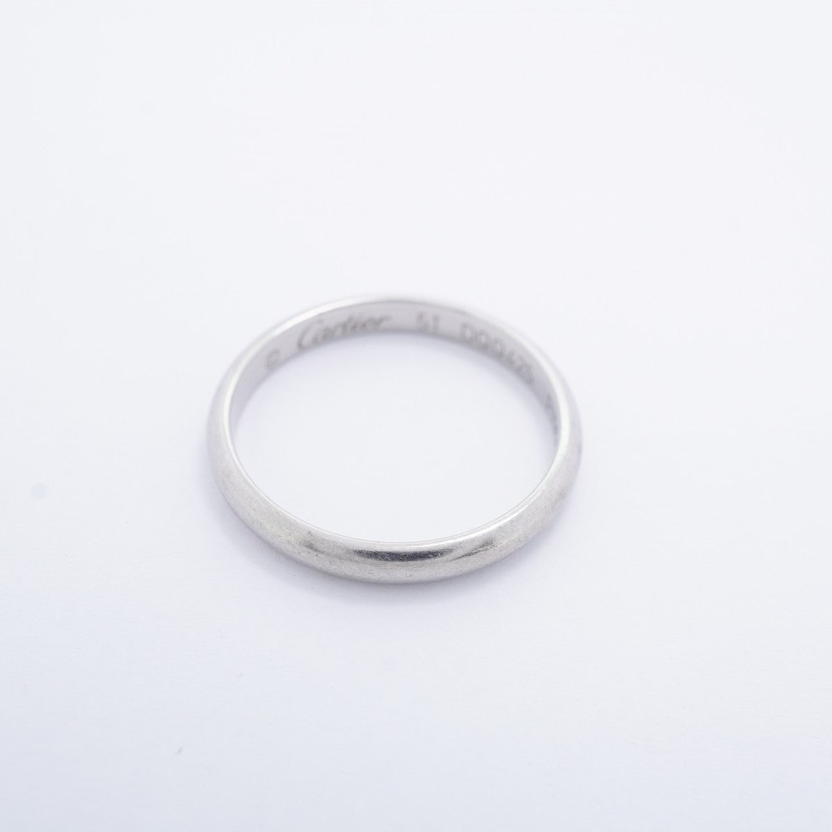 【6jfb0756】カルティエ リング クラシック Pt950 プラチナ ＃51【中古】レディース