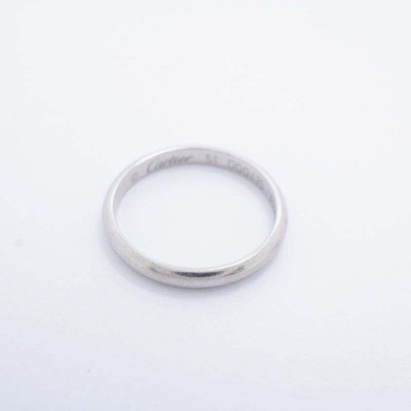 【6jfb0756】カルティエ リング クラシック Pt950 プラチナ ＃51【中古】レディース