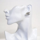 【6jfb0757-k】シャネル イヤリング ココマーク メタル ラインストーン シルバー【中古】レディース