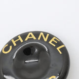 【6jfb0765-k】シャネル イヤリング ヴィンテージ シャネルロゴ 丸型 サークル GPメッキ ゴールド ブラック【中古】レディース