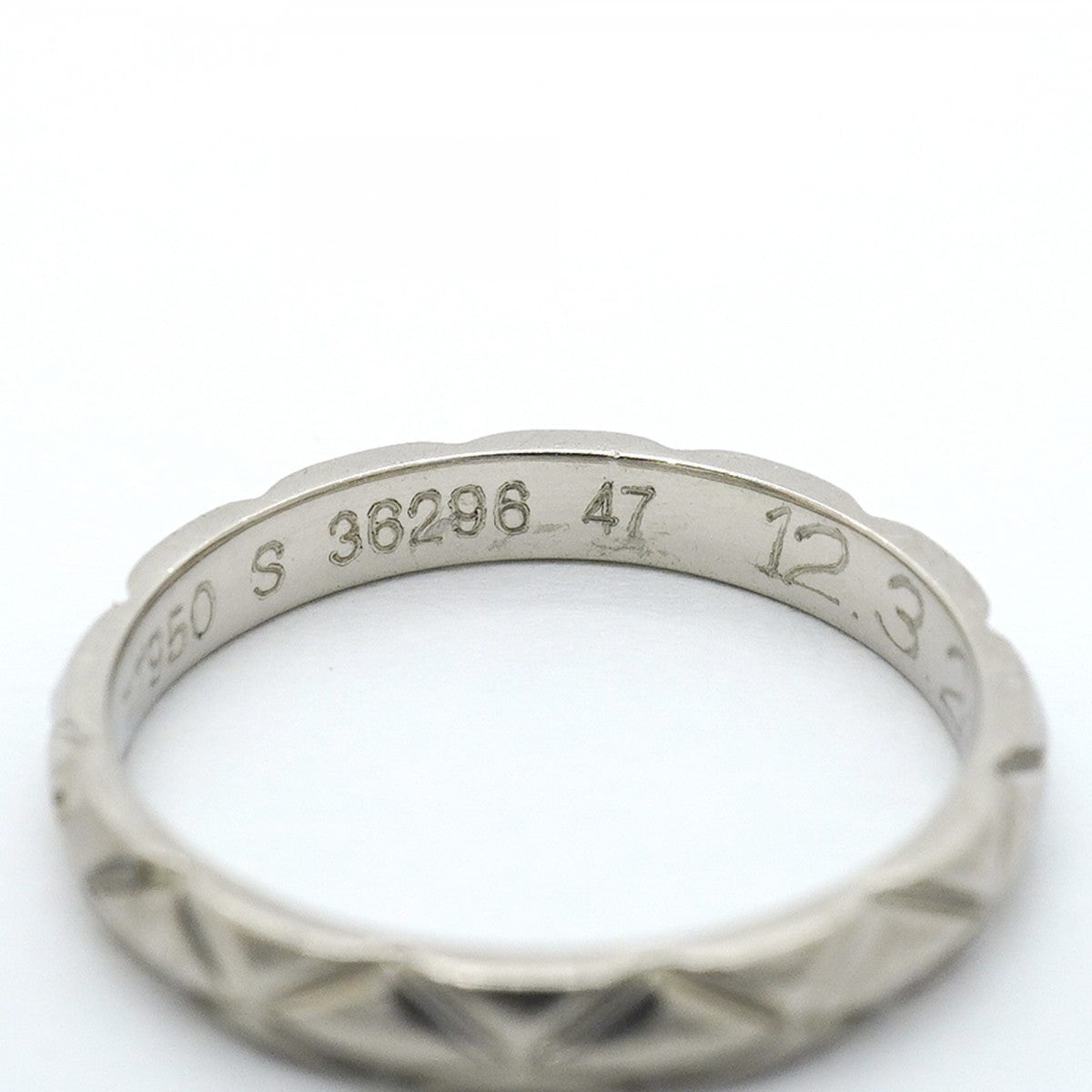 【6jfb0769】シャネル リング マトラッセ Pt950 プラチナ ＃47【中古】レディース