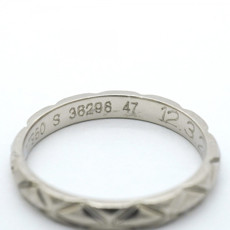 【6jfb0769】シャネル リング マトラッセ Pt950 プラチナ ＃47【中古】レディース