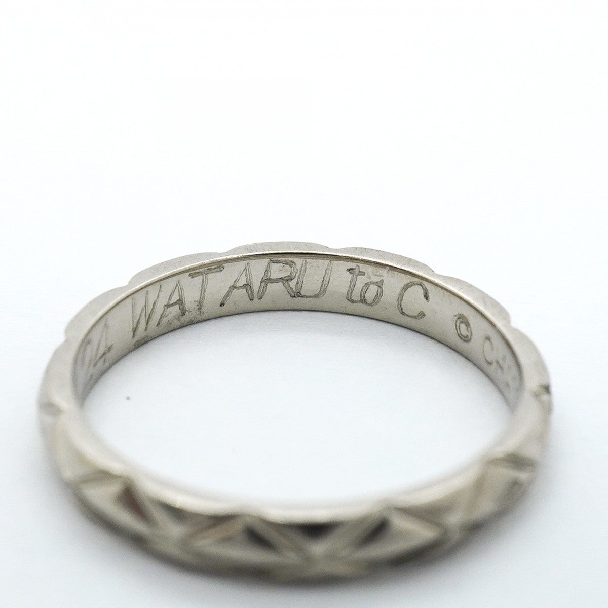 【6jfb0769】シャネル リング マトラッセ Pt950 プラチナ ＃47【中古】レディース