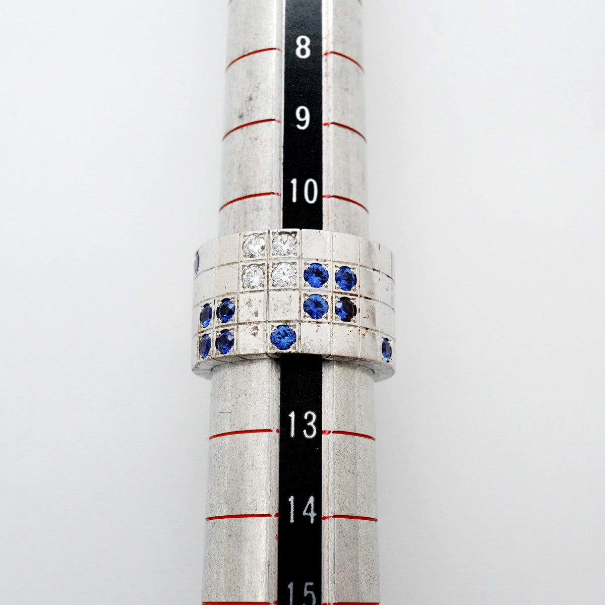 【6jfb0771】カルティエ リング パイエット K18WG ホワイトゴールド ダイヤモンド サファイア ブルー ＃51【中古】レディース