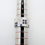 【6jfb0771】カルティエ リング パイエット K18WG ホワイトゴールド ダイヤモンド サファイア ブルー ＃51【中古】レディース