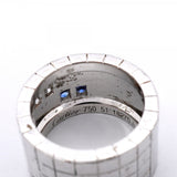 【6jfb0771】カルティエ リング パイエット K18WG ホワイトゴールド ダイヤモンド サファイア ブルー ＃51【中古】レディース