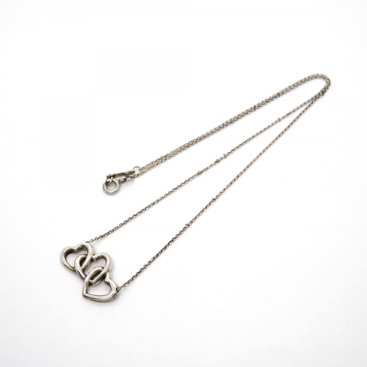 【6jfb0777】ティファニー ネックレス トリプルハート シルバー925【中古】レディース