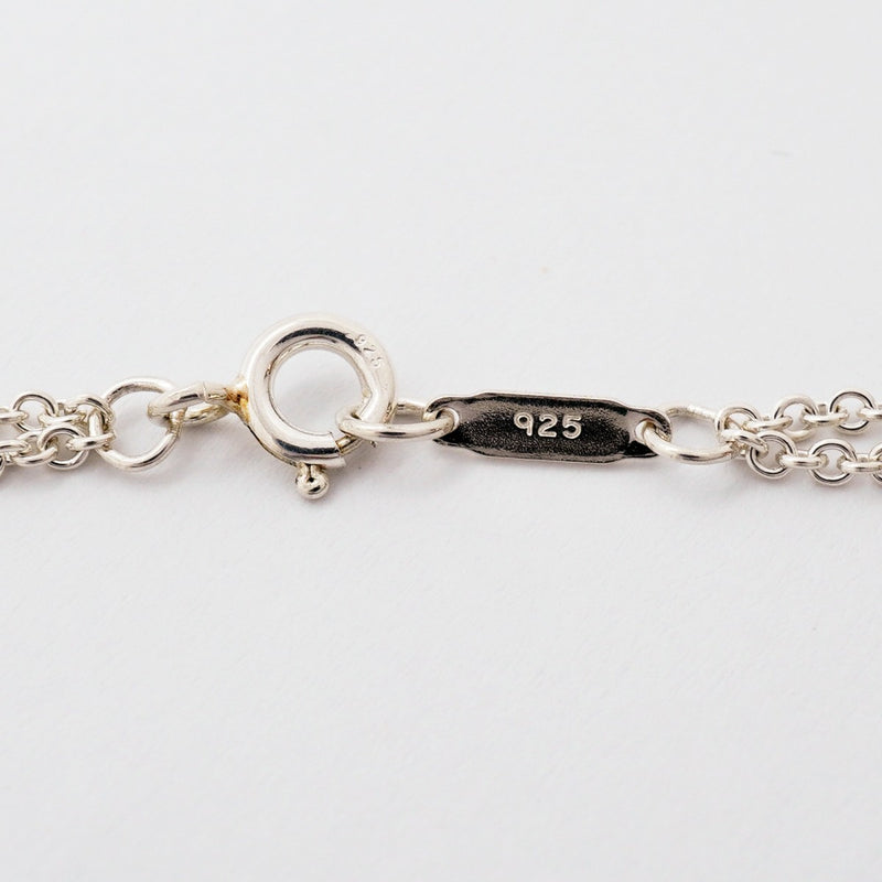 【6jfb0780】ティファニー ネックレス インフィニティ ダブルチェーン シルバー925【中古】レディース
