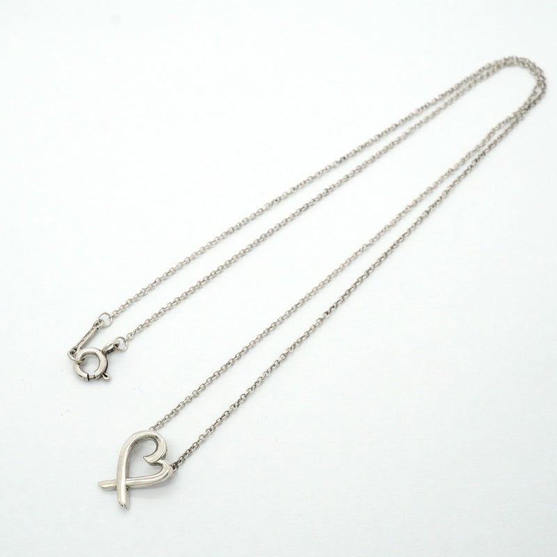 【6jfb0782】ティファニー ネックレス ラビングハート シルバー925【中古】レディース