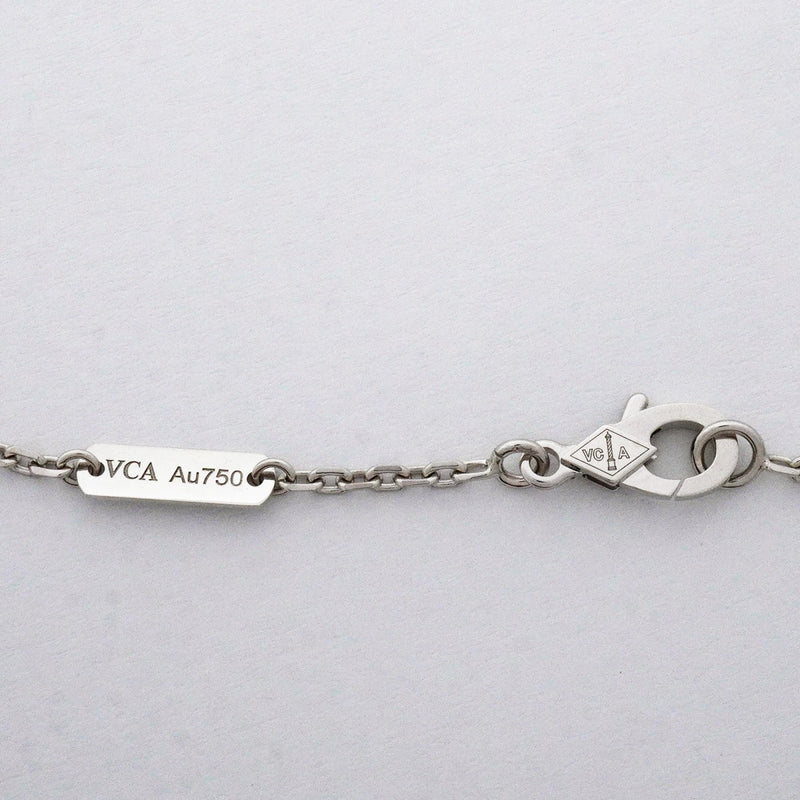 【6jfb0788】ヴァンクリーフ＆アーペル ネックレス マジック アルハンブラ K18WG ホワイトゴールド ダイヤモンド【中古】レディース