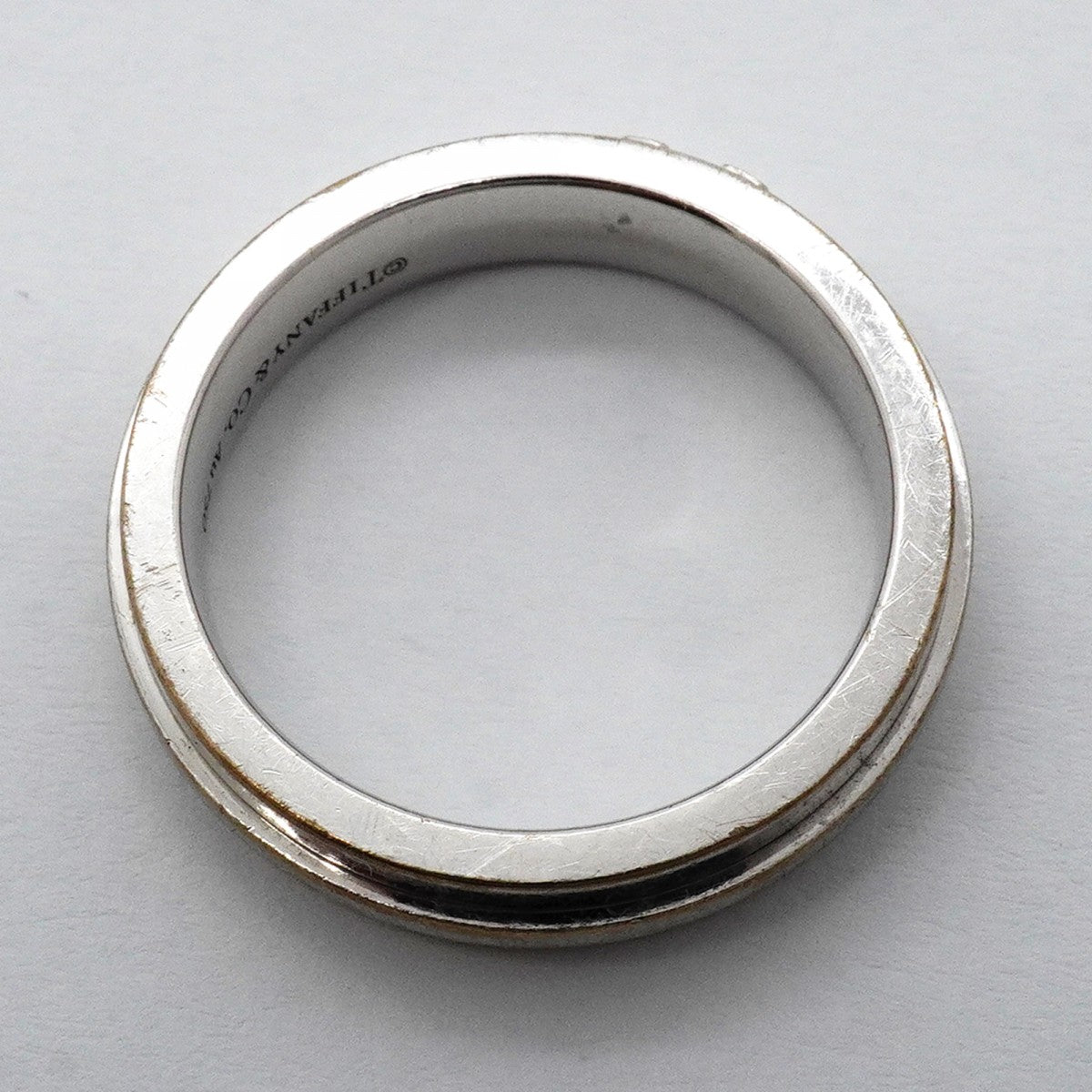 【6jfb0789】ティファニー リング Tナロー K18WG ホワイトゴールド 12.5号【中古】レディース