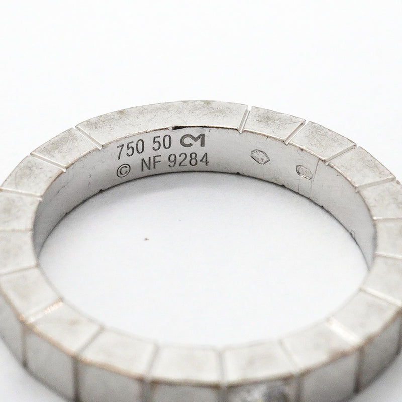 【6jfb0790】カルティエ リング ラニエール 1PD K18WG ホワイトゴールド ダイヤモンド ＃50【中古】レディース