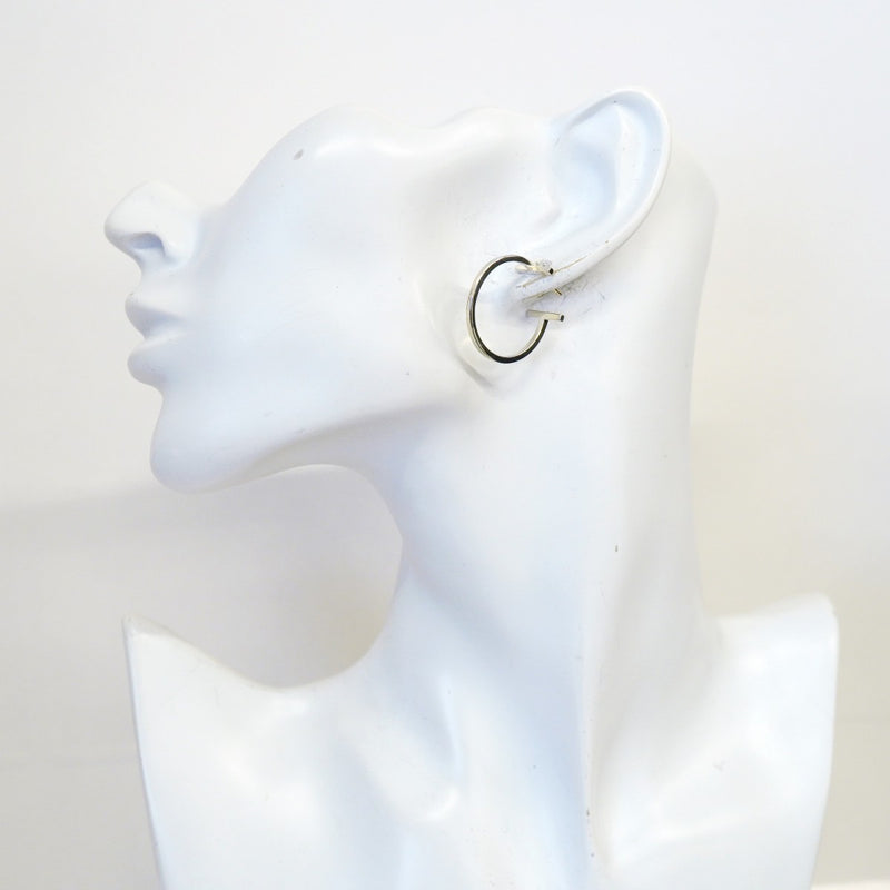 【6jfb0801】ティファニー ピアス Tワイヤー フープ シルバー925【中古】レディース