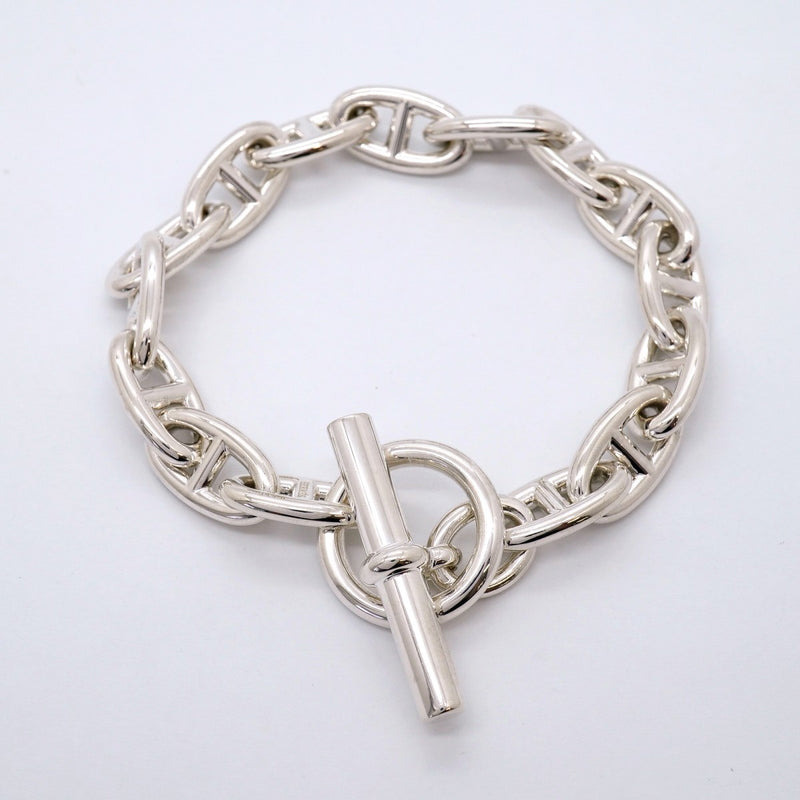 【6jfb0804】エルメス ブレスレット シェーヌダンクル GM 15コマ シルバー925【中古】メンズ