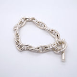 【6jfb0804】エルメス ブレスレット シェーヌダンクル GM 15コマ シルバー925【中古】メンズ