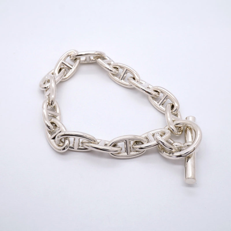 【6jfb0804】エルメス ブレスレット シェーヌダンクル GM 15コマ シルバー925【中古】メンズ