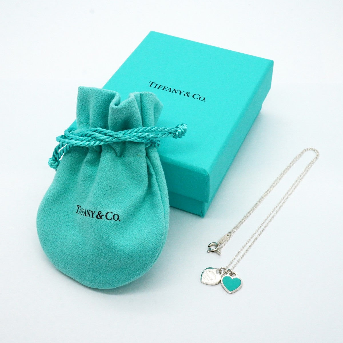 【6jfb0805】ティファニー ネックレス リターントゥハート シルバー925 ブルー【中古】レディース