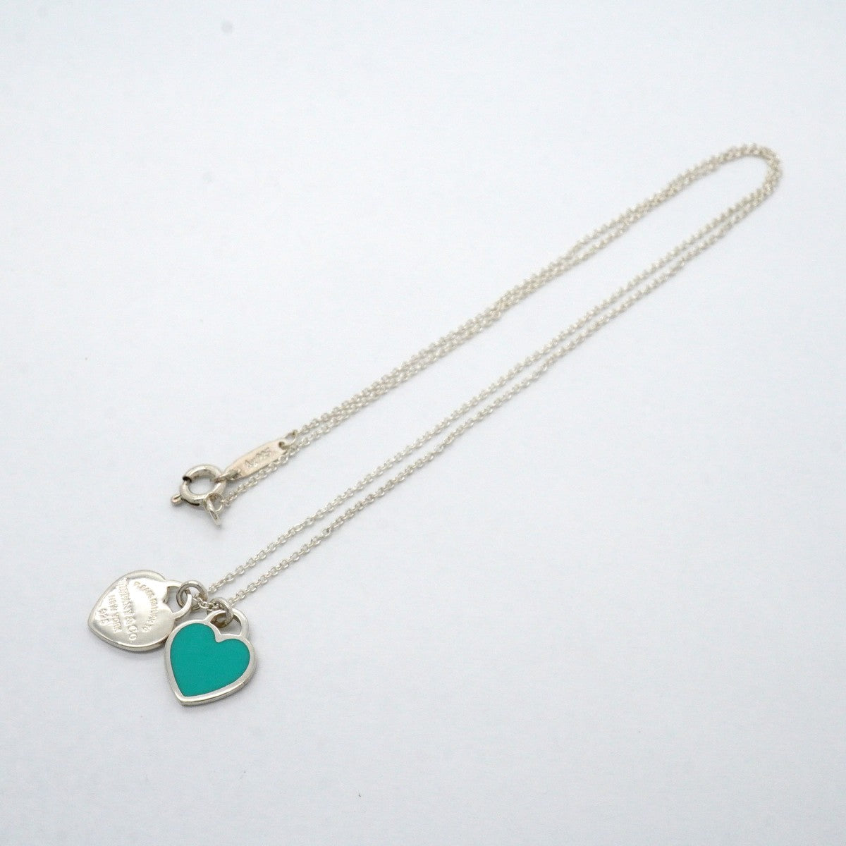 【6jfb0805】ティファニー ネックレス リターントゥハート シルバー925 ブルー【中古】レディース