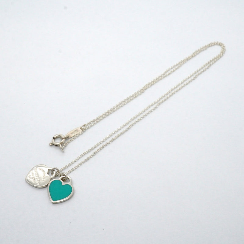 【6jfb0805】ティファニー ネックレス リターントゥハート シルバー925 ブルー【中古】レディース