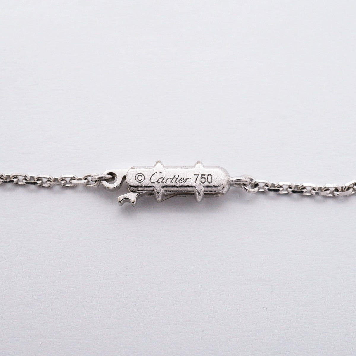 【6jfb0806】カルティエ ネックレス Cハート K18WG ホワイトゴールド【中古】レディース