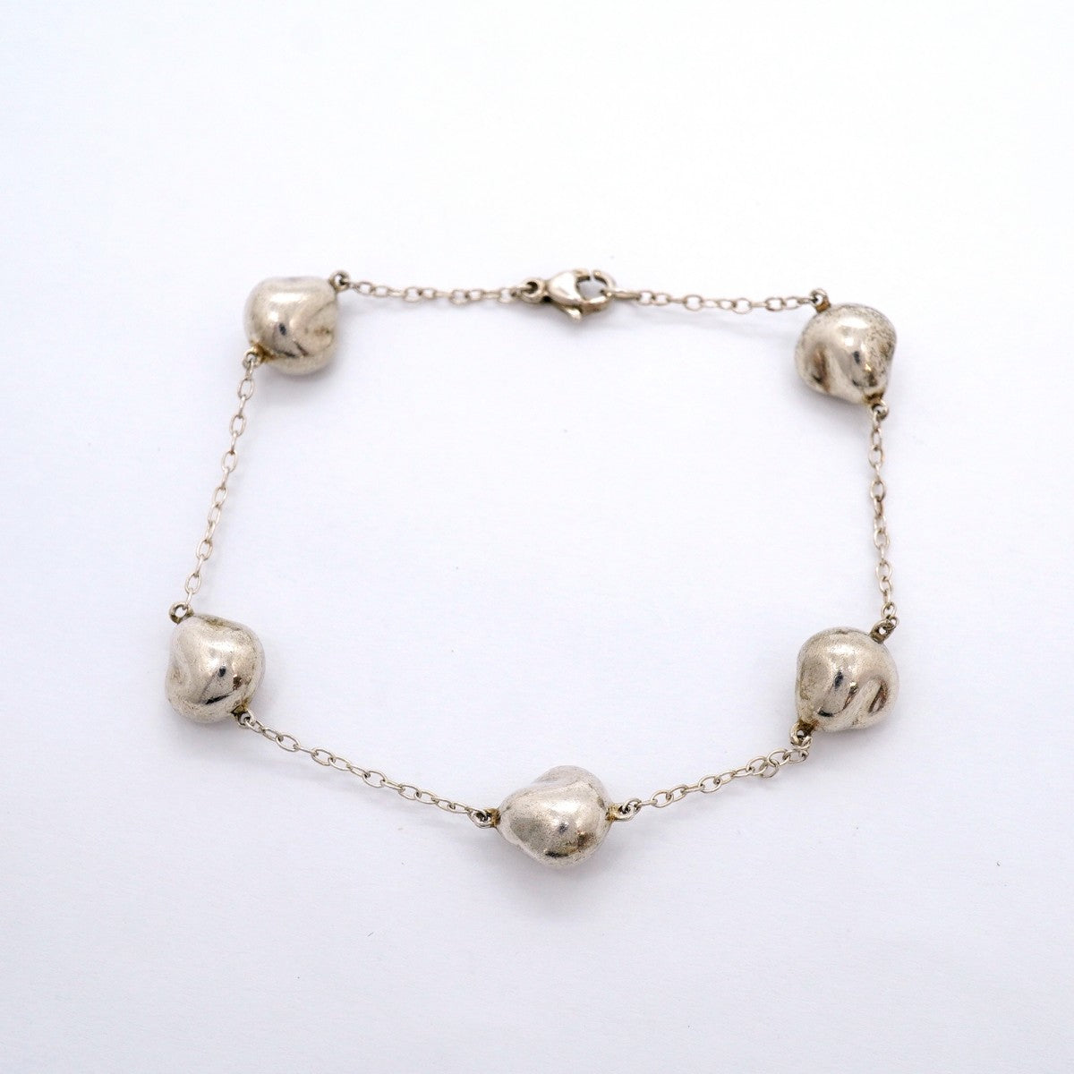 【6jfb0808-k】ティファニー ブレスレット ナゲット/5P シルバー925【中古】レディース