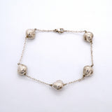 【6jfb0808-k】ティファニー ブレスレット ナゲット/5P シルバー925【中古】レディース