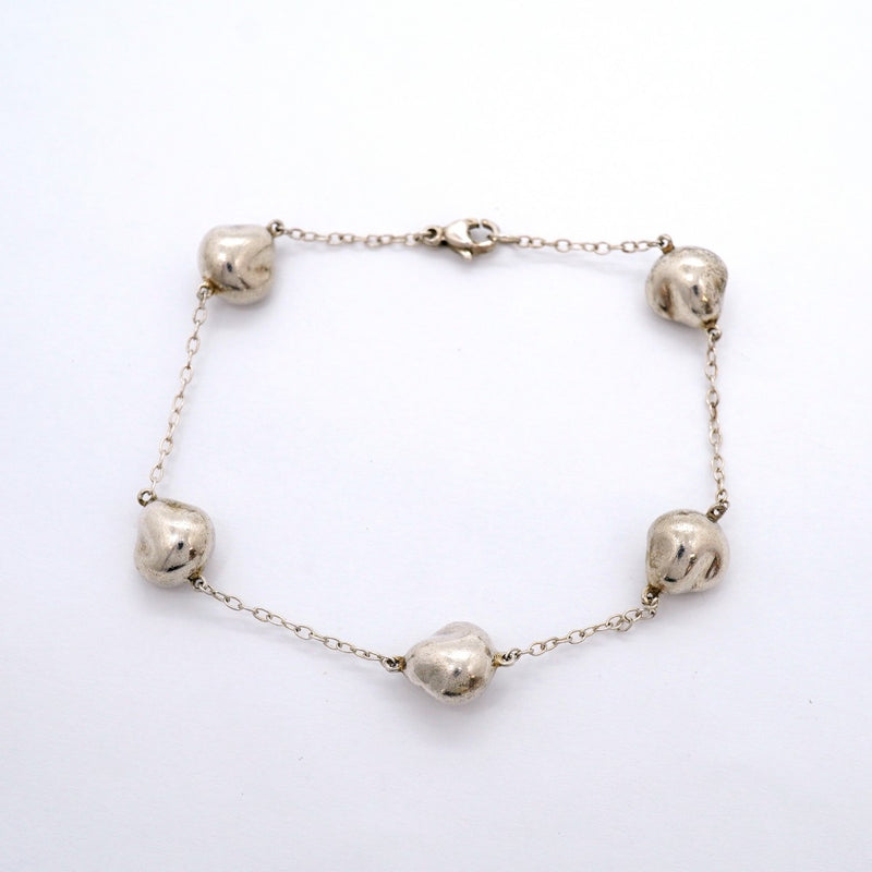 【6jfb0808-k】ティファニー ブレスレット ナゲット/5P シルバー925【中古】レディース