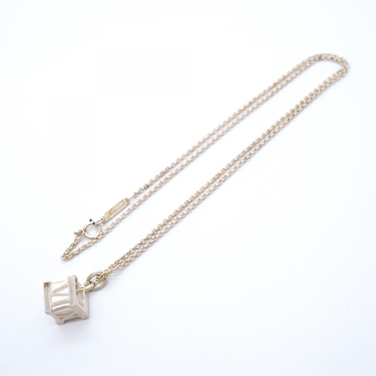 【6jfb0811-k】ティファニー ネックレス アトラス キューブ シルバー925【中古】レディース