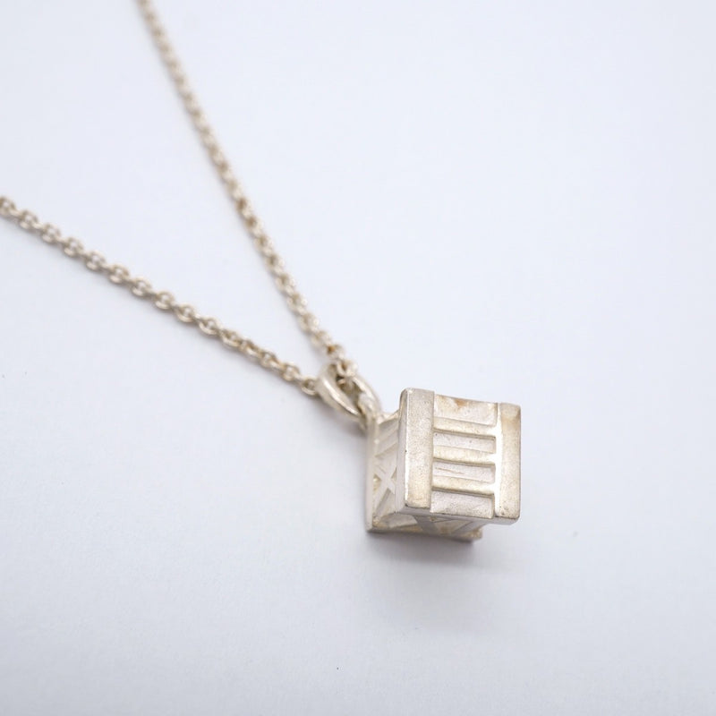 【6jfb0811-k】ティファニー ネックレス アトラス キューブ シルバー925【中古】レディース