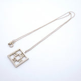【6jfb0813-k】ティファニー ネックレス オープンアトラス/スクエア シルバー925【中古】レディース