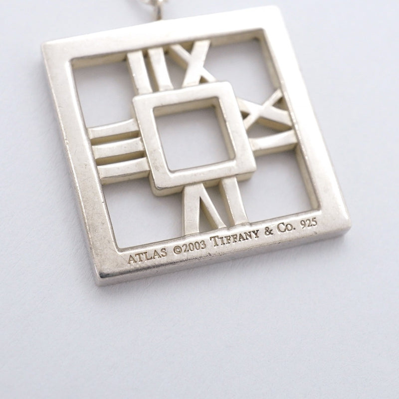 【6jfb0813-k】ティファニー ネックレス オープンアトラス/スクエア シルバー925【中古】レディース