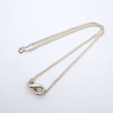 【6jfb0815-k】ティファニー ネックレス インフィニティ ダブルチェーン シルバー925【中古】レディース