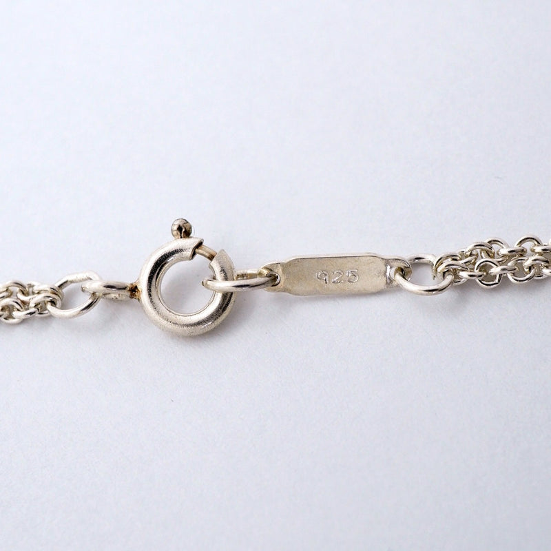 【6jfb0815-k】ティファニー ネックレス インフィニティ ダブルチェーン シルバー925【中古】レディース