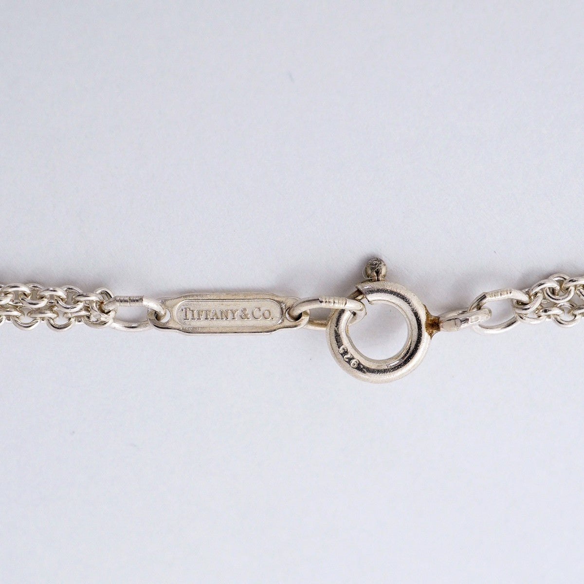 【6jfb0815-k】ティファニー ネックレス インフィニティ ダブルチェーン シルバー925【中古】レディース