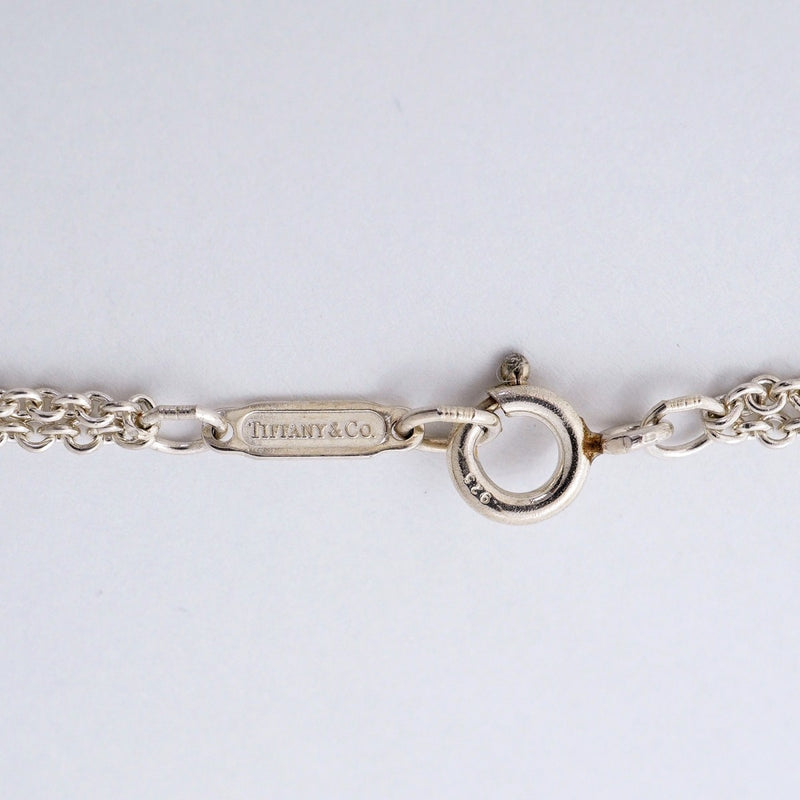 【6jfb0815-k】ティファニー ネックレス インフィニティ ダブルチェーン シルバー925【中古】レディース