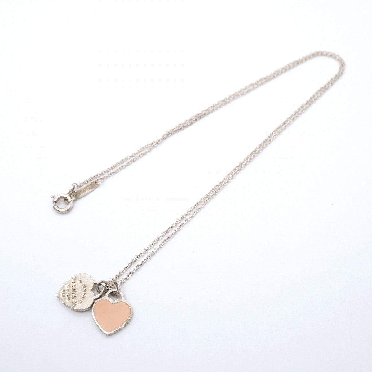 【6jfb0816-k】ティファニー ネックレス ダブルリターントゥハート シルバー925 ピンク【中古】レディース