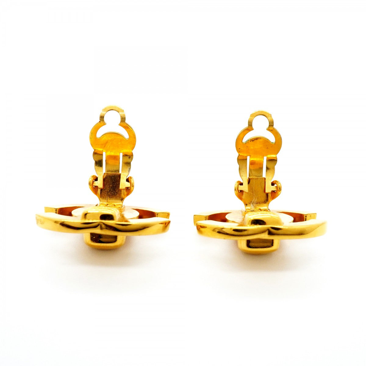 【6jfb0818-k】シャネル イヤリング ヴィンテージ ココマーク ターンロック GPメッキ ゴールド【中古】レディース