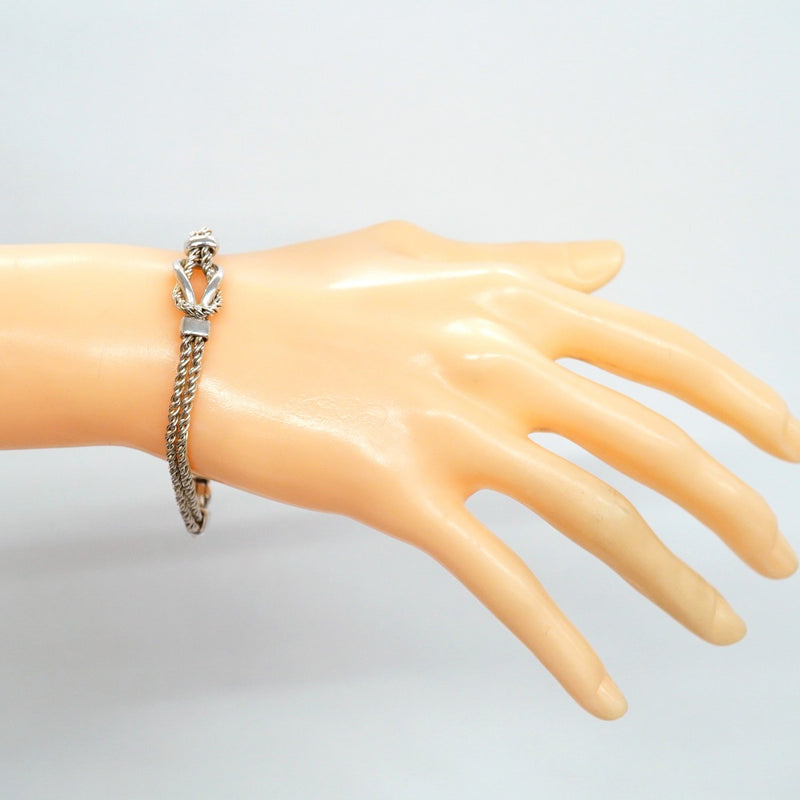 【6jfb0822-k】ティファニー ブレスレット センターノット/ダブルロープ シルバー925【中古】メンズ レディース ユニセックス
