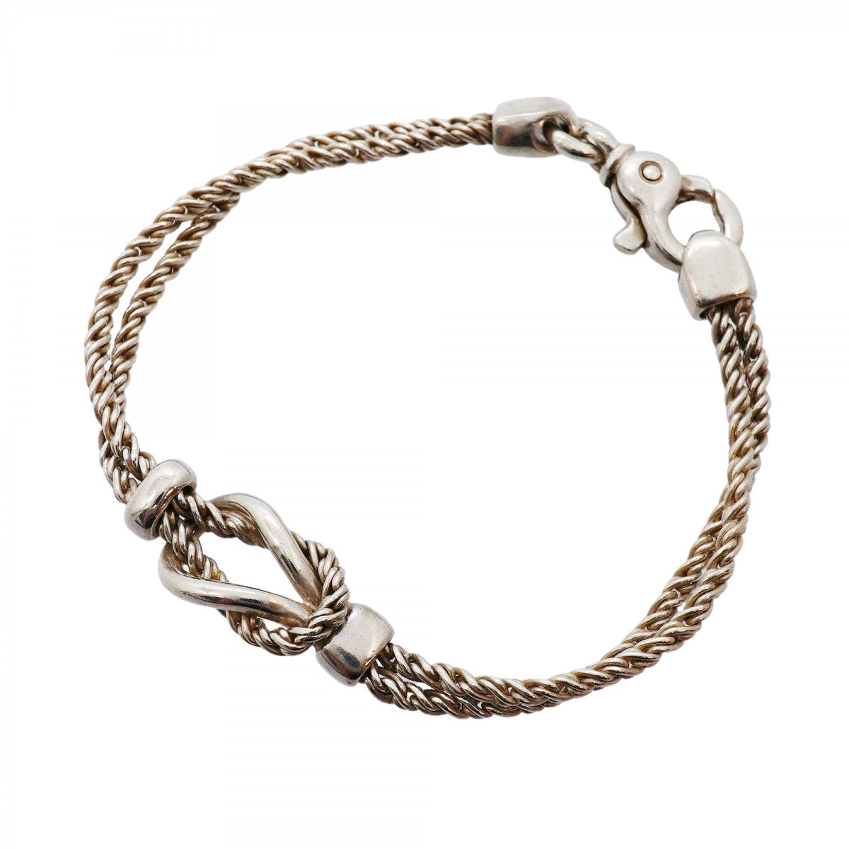 【6jfb0822-k】ティファニー ブレスレット センターノット/ダブルロープ シルバー925【中古】メンズ レディース ユニセックス