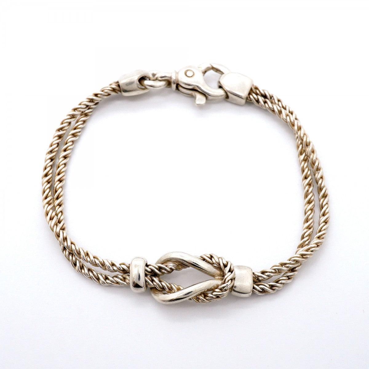 【6jfb0822-k】ティファニー ブレスレット センターノット/ダブルロープ シルバー925【中古】メンズ レディース ユニセックス