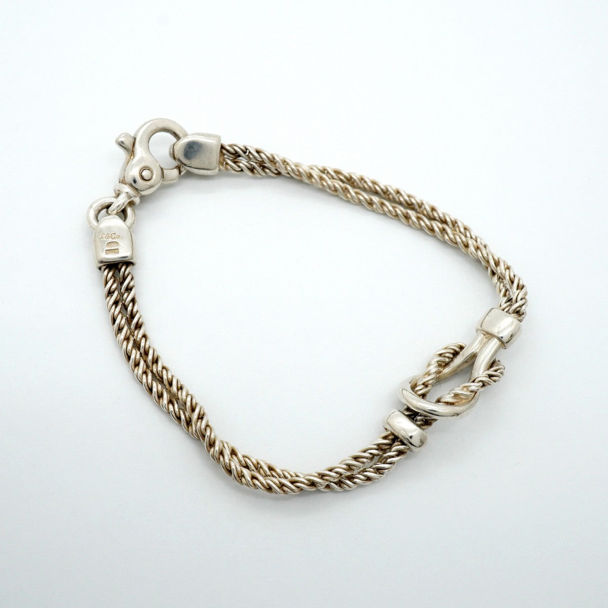 【6jfb0822-k】ティファニー ブレスレット センターノット/ダブルロープ シルバー925【中古】メンズ レディース ユニセックス