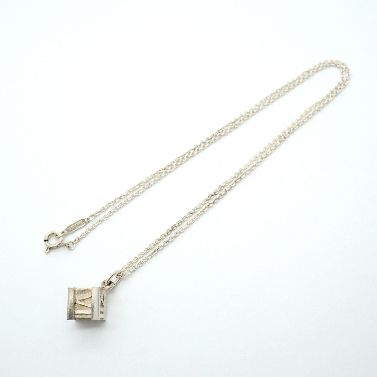 【6jfb0825-k】ティファニー ネックレス アトラス キューブ シルバー925【中古】レディース